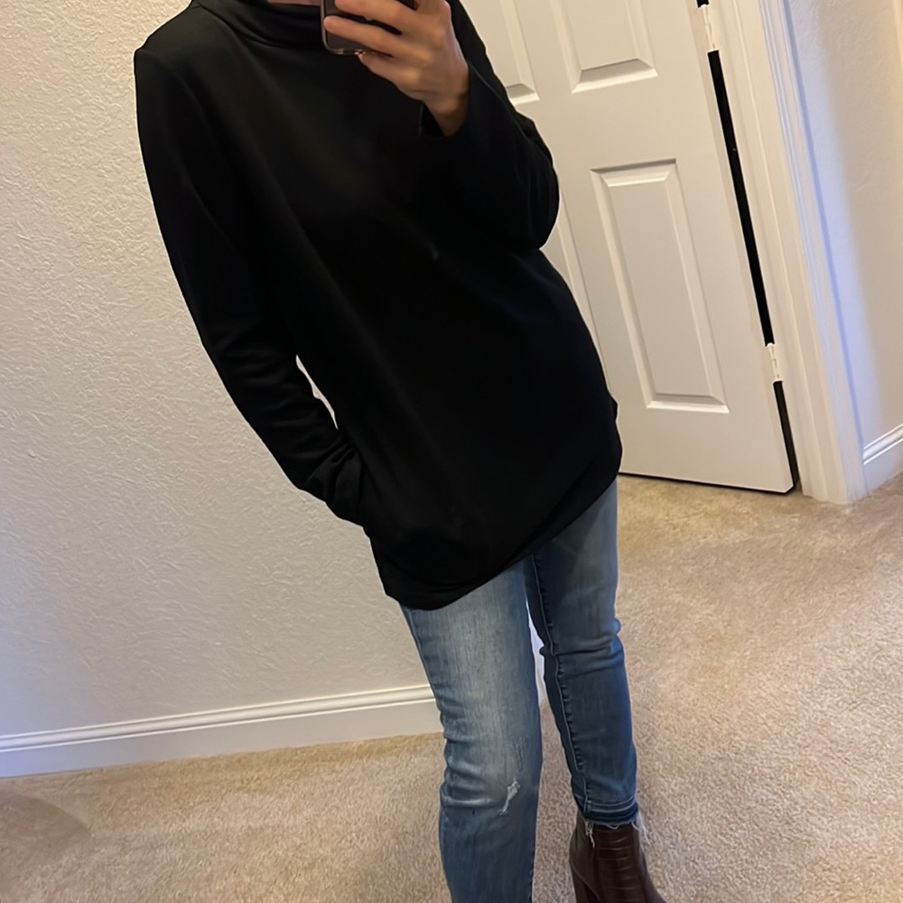 JONES NEW YORK LONG Sleeve mock Neck Side Pocket Pullover